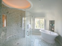 Bright bathroom with shower