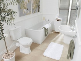 Белый цвет ванной комнаты