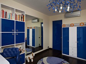 Сине-белая детская комната