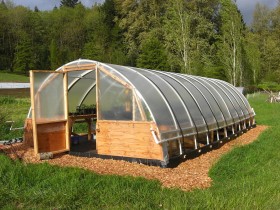 Large wooden greenhouse