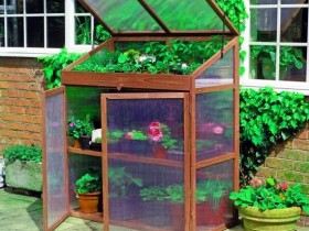 A small greenhouse for flowers