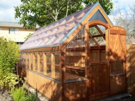 Beautiful wooden greenhouse