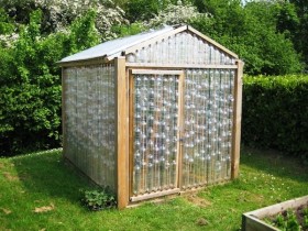 Greenhouse from plastic bottles