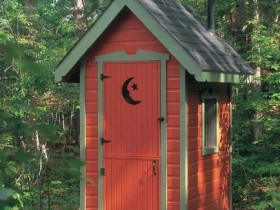 Country toilet red color