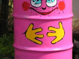 Pink painted barrel