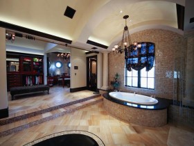 Велика ванна кімната у сучасному стилі