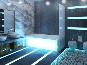 Ванная комната с подсветкой