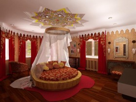 Luxurious bedroom in Oriental style