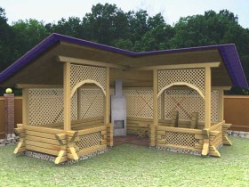 Gazebo with your own hands