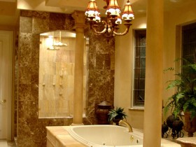 Ванная комната с колонами