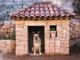 Каменная будка для собаки