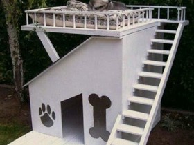 Дизайнерская двухэтажная будка для собаки