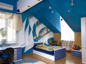 Детская омната для мальчика в морском стиле