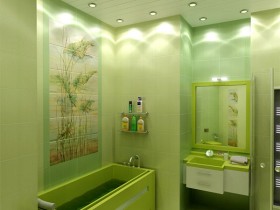 Ванная комната салатового цвета