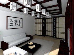 Современная гостиная в китайском стиле