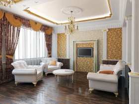 Дизайн мебели в классической гостиной