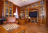 Гостиная совмещенная с личным кабинетом в классическом стиле