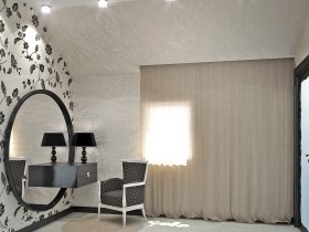 Оригинальный дизайн трельяжа в светлой спальне
