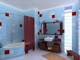 Современный дизайн большой ванной комнаты