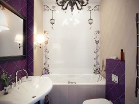 Креативный интерьер ванной комнаты небольшого размера