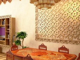 Отделка стены в марокканском стиле