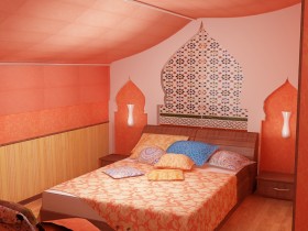 Идея дизайна спальни в марокканском стиле