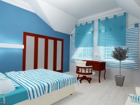 Оформление спальни в морском стиле