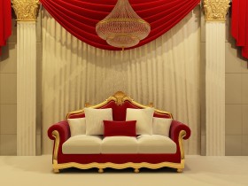 Дизайн дивана в стиле рококо