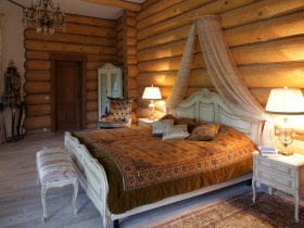 Оформление спальни в русском стиле