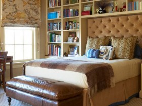 Современный интерьер спальни в стиле сафари