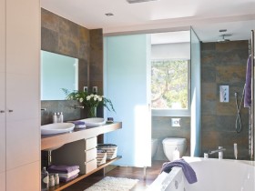 Дизайн интерьера совмещенной ванной комнаты