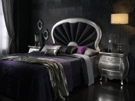 Темная спальня в стиле классицизм