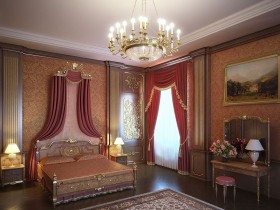 Пример интерьера классической спальни