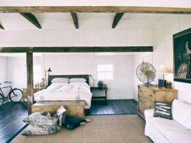 Светлая спальня в скандинавском стиле