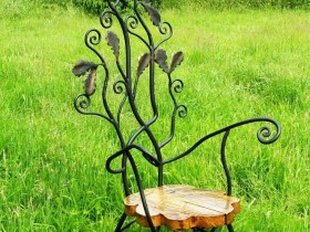 Кованый садовый стул