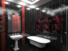 Ванная комната с элементами китайского стиля