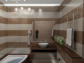 Идея дизайна современной ванной комнаты
