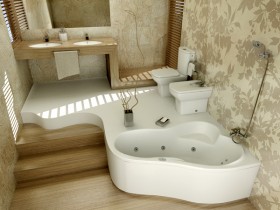 Планировка ванной комнаты современного стиля